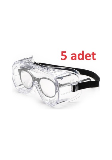 5 Adet Univet 602.01.00.00 Goggle Koruyucu İş Güvenliği Gözlüğü