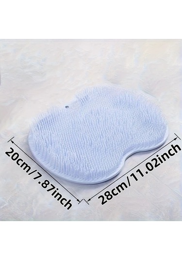 Trendooze Sunshine022 Mavi Wongırl Silikon Banyo Masaj Pedi, Yumuşak Kaymaz Ayak Ve Sırt Peeling Fırçası