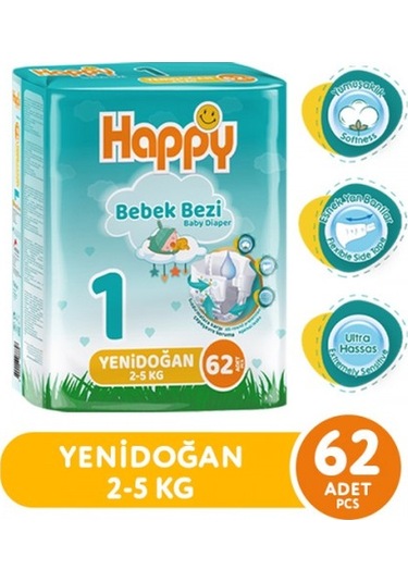 Happy Bebek Bezi Yenidoğan 1 No 62 Li