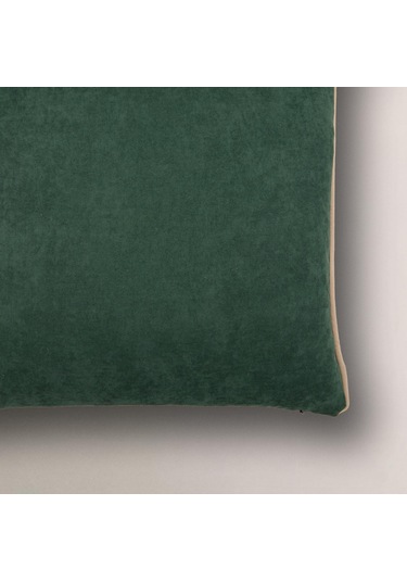 Efe Biye Detaylı Düz Kırlent Kılıfı Yeşil