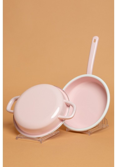 Rosa Di Verona 2 Li Kulplu Ve Saplı Pembe Sahan Seti Pembe