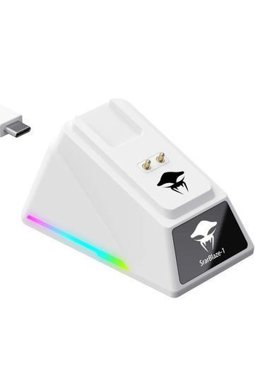 Havit Kraken Starblaze-1 Rgb Kablosuz Gaming Mouse 26000 Dpı, Paw3395, Ekranlı Stant - Beyaz Starblaze-1