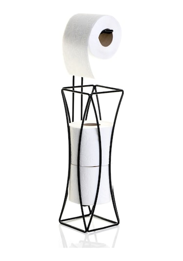Yedekli Tuvalet Kağıtlığı WC Kağıtlık Siyah