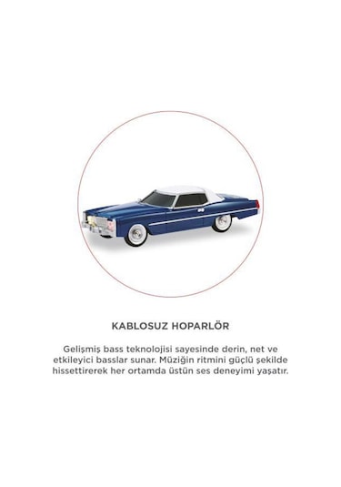 Bluetooth Hoparlör Cadillac 1969 Görünümlü Retro Klasik Araba Tasarımlı 10w Fm Usb Tws Speaker D83