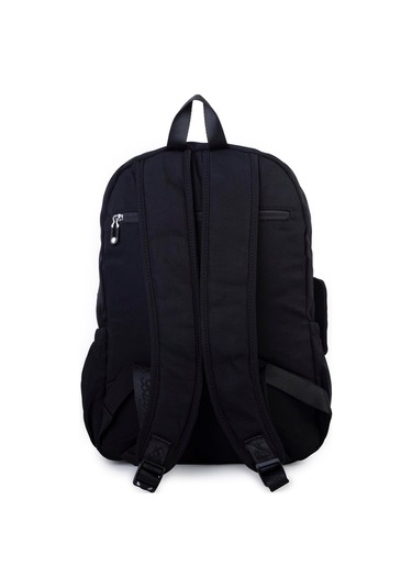 Nas Bag Unisex Büyük Boy Hafif Çok Gözlü Sırt Çantası Siyah Siyah