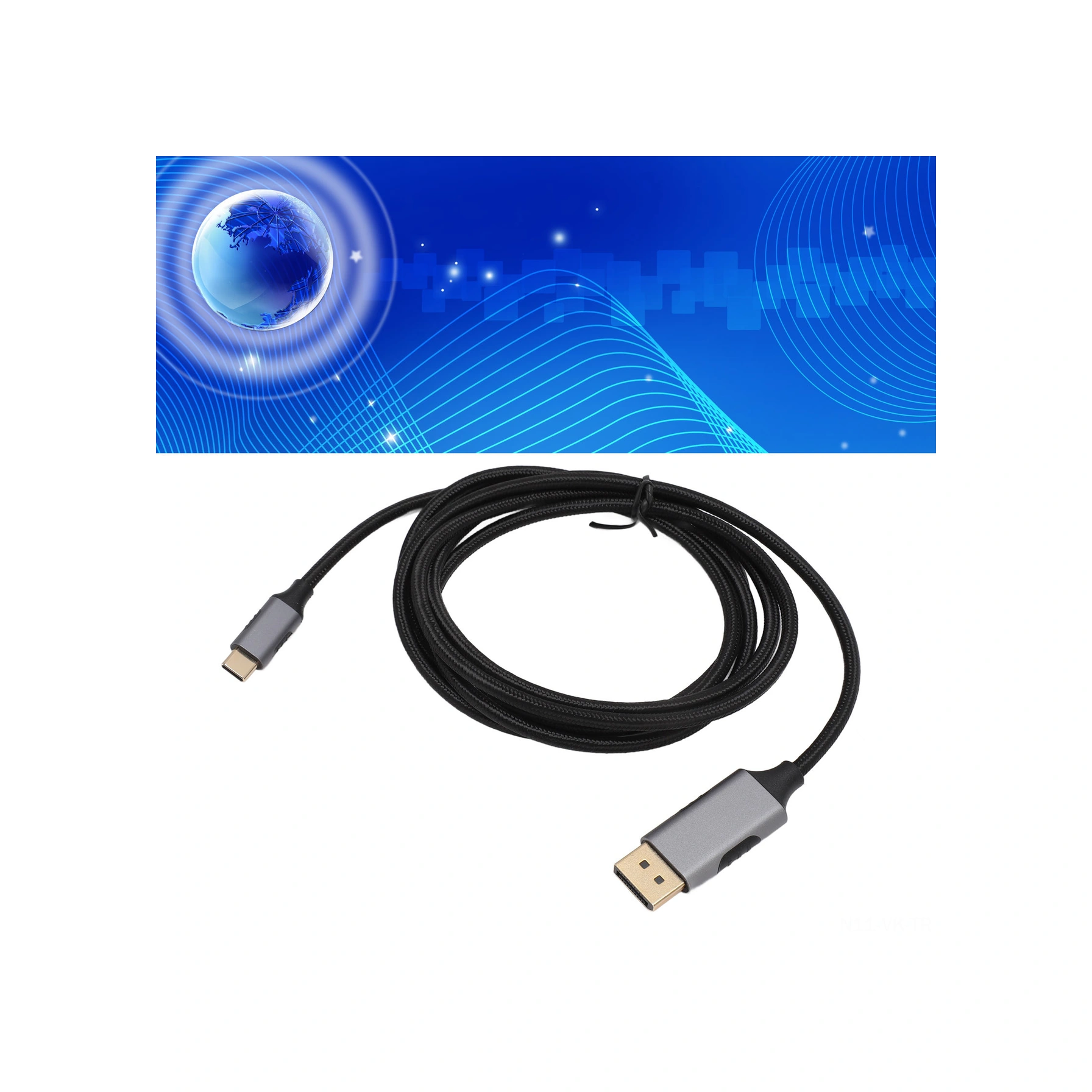 Vkemall Usb-c'den Displayport 1.4'e Kablosu, 8k 60hz Çözünürlük, 1.8m Uzunluk, Nilon Örgü Ve Aluminyum Gövde, Stabl Sinyal, Bilgisayar/projektör/tv Uyumlu