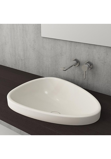 Bocchi Etna Tezgah Üstü Lavabo 58 CM Parlak Bisküvi 1112-014-0125