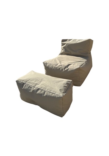 Xxl Sedir Armut Koltuk Ve Ayakucu Pufu Bej