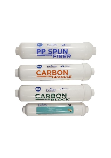 Damlalife Li 12" Inline 4 Lü Filtre Takımı