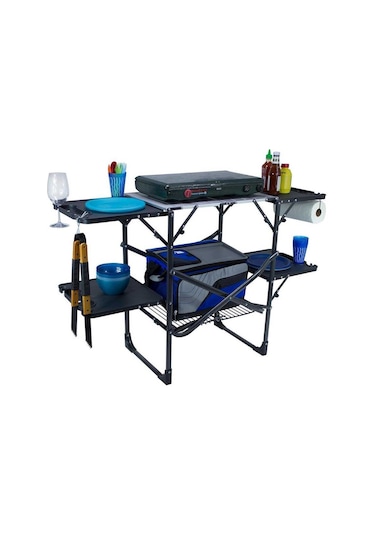 Gci Slimfold Katlanır Pişirme Kamp Masası Siyah
