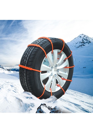 Youtek 20 Adet Nylon Araba Kayma Engeli Zinciri -40 C Dayanıklı + Eldiven Çifti - Tüm Lastikler 175-285mm - Kar, Çamur, Buz Yolları İçin