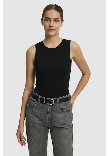 U.s. Polo Assn. Kadın Siyah Tişört Basic 50323534-vr046