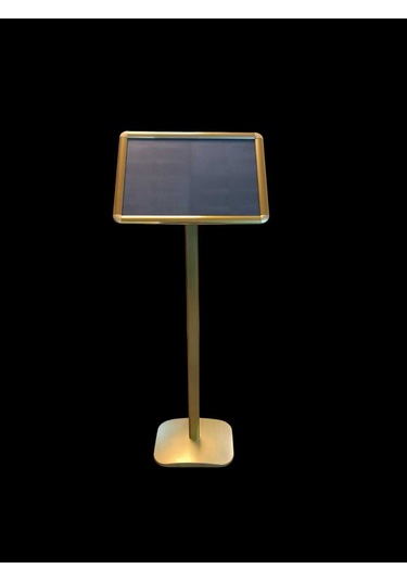 A3 Sarı Renk Ayaklı Alüminyum Rondo Yönlendirme Menü Panosu Yönlendirme 30x42x110cm