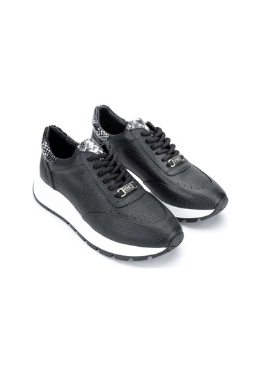 Tamer Tanca Kadın Hakiki Deri Siyah Sneakers & Spor Ayakkabı 231 422 Bn Ayk Y24 Sıyah Fltr Siyah