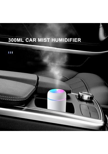 Konesam 300ml Pembe Usb Nemlendirici - Araç/ofis Kullanıma Uygun, Nano Sprey Teknolojisi, 2 Mod, 7 Renkli Işık, Otomatik Kapanma