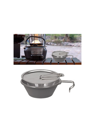 Suntek Kapaklı Kamp Kasesi 250ml Seyahat Pikniği Plaj Grisi Gri