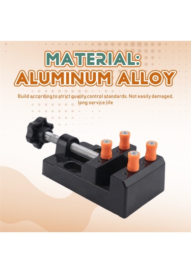 Xurunkeji Küçük Mengene Mini Düz Kelepçe Masa Çenesi Kendin Yap El Aletleri 13,5x6,5x3,6 Cm