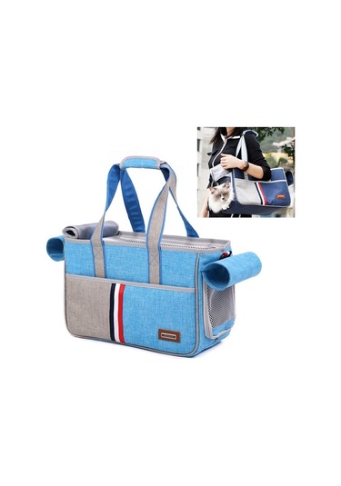 Fochsia Dodopet Açık Oxford Kumaş Kedi Köpek Evcil Hayvan Taşıyıcı Çanta, Boyut: 43 X 19 X 26cm Gök M