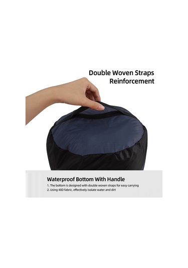 Youmex 40d Ripstop Hafif Kapsül Sıkıştırma Çantası, Outdoor Kamp İçin Giysi Ve Eşya Saklama, Xl Büyüklük, Mavi Inox