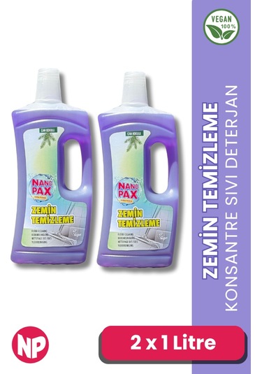 Zemin Temizleme Sıvı Deterjan Bahar Kokulu 2 X 1 Litre 2'li Set