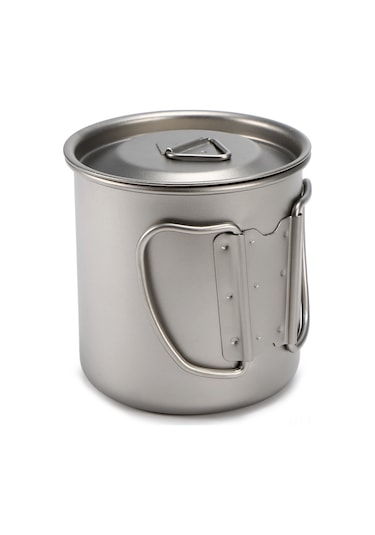 Dianziye Titanyum Bardak 400ml - Hafif Ve Dayanıklı, Ev Ve Doğa Aktivitesi İçin Kamping, Yürüyüş, Piknik Gümüş