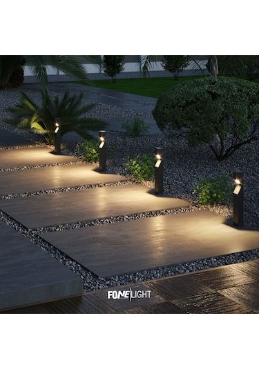 Fonelight Dualluz Bahçe Aydınlatması Antrasit 75 Cm Antrasit