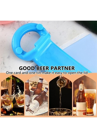 Moly Çok İşlevli Konserve Açacağı Bira Kutusu Şişe Açacağı Plastik Renk 2 Beyaz, Kullanışlı Ve Dayanıklı Beyaz