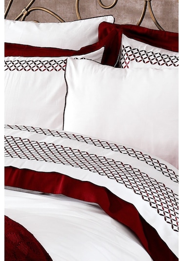 Nazik Home Sandy Nevresim Takımı Çk Bordo