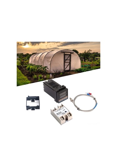 Qingmipy Pıd Sıcaklık Kontrol Seti: Rex-c100 + Ssr-25da + 1m K Tipi Termokuple, Akıllı Kontrol, Dijital Gösterge, Evcil Hayvan Yetiştirme/fırın Uygulamaları