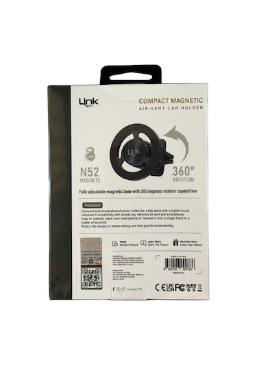 Linktech H872 Premium Magsafe Uyumlu Mıknatıslı Araç İçi Telefon Tutucu -