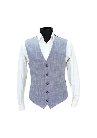 Mentor Regalo Erkek Yelek V Yaka Lacivert Desenli 50612 L