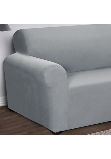 Geeroyoo Süt İpek Kumaşlı Kaymaz Koltuk Kılıfı - Yıkanabilir, Çocuk Ve Evcil Hayvan Dostu Çeşitli Renk Ve Boy Seçenekleri Açık Gri