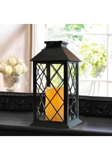 Dolıty Açık Masa Lambası Peyzaj Fener Oda Partisi Bahçe Için Siyah