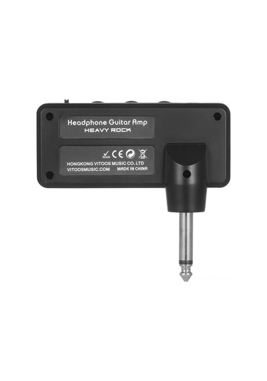 Novahub Vitoos Heavy Rock V2 Gitar Kulaklık Amplifikatörü, Usb Kablo, Siyah, Kompakt, Usb Şarj, Mini Amplify