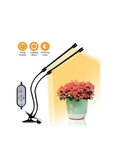 Besthome1 Optimum Bitki Büyütme Lambası: Ayarlanabilir Boyun, 5 Parlaklık, 4/8/12h Zamanlayıcı, Tam Spektrum Led Işık Diğer