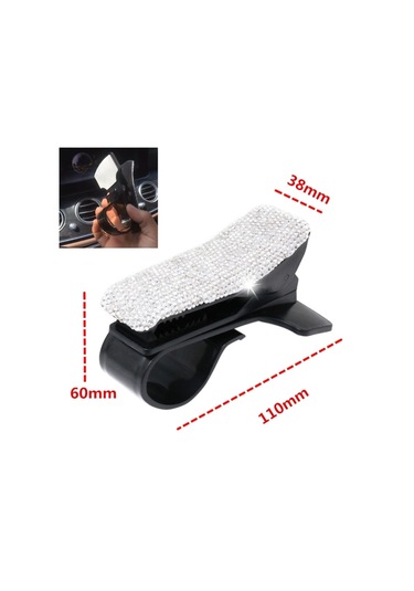 Sones Elmas Araç Telefonu Tutucu 360 Derece Dönen Yaratıcı Araba Kontrol Paneli Mobil Tutucular Beyaz