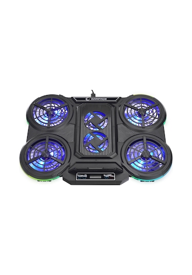 Rampage Prote R6 Rgb Işıklı 6 Fanlı Telefon Standlı Notebook Soğutucu