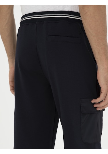 Cacharel Lacivert Slim Fit Kargo Cepli Şort