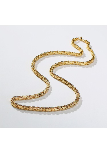 Yaba 60cm 316l Paslanmaz Çelik Altın Renk Erkek Zincir Kolye Ka Altın