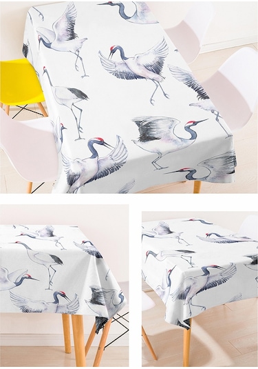 Suntek Tropikal Bitki Baskılı Masa Örtüsü Dikdörtgen-1