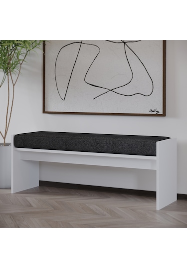 Pearl Bench Modern Tasarım Antre, Mutfak, Yatak Odası, Balkon Oturma Bankı, Kolay Kurulum Beyaz