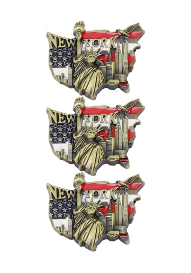 Vkemall 3 Adet 3d Düşük Boyutlu Demir Manyetik Buzdolabı Dekoratif Ataşman Hediye/koleksiyon/ofis/ev Kullanıma Uygun