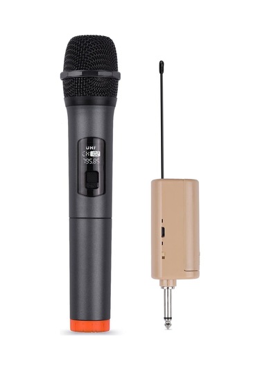 Taşınabilir Mini Alıcı 6.35mm Fiş Uyumlu El Kablosuz Mikrofon Uhf Dinamik Mikrofon