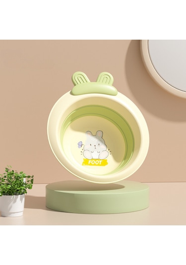 Katlabilir Yenidoğan Bebek Ve Çocuk Banyo Yıkama Kovası Yeşil