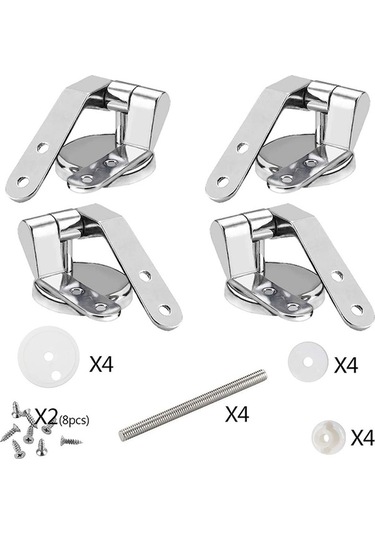 Dancemonkey Lebıhmurah Bf1579 2 Adet Ahşap Reçine Klozet Menteşesi, Yedek Parça Gümüş