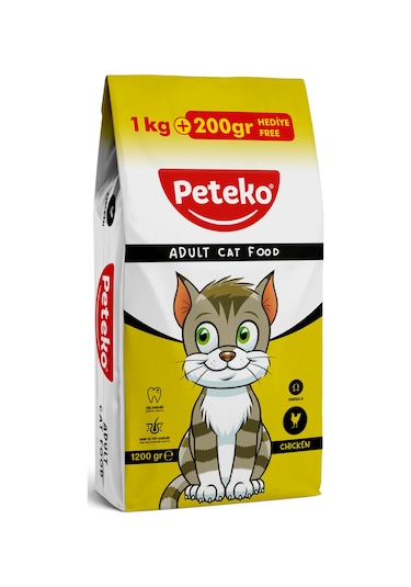 Peteko Yetişkin Kedi Maması Tavuklu 1.2 Kg