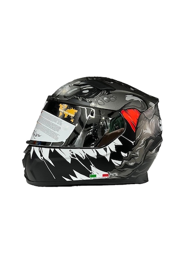 Sway 820 Monster Full Face Motosiklet Kaskı 63978 Gri