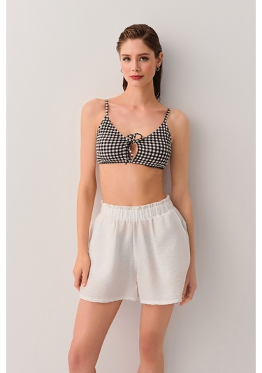 Suwen Gabriel Plaj Şortu Sba25340036 Ekru