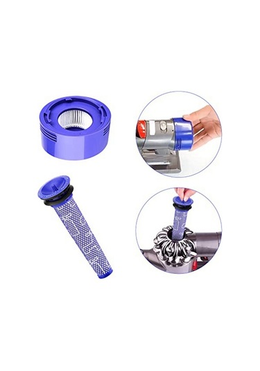 Unimarket V7, Hayvan Ve E Hepa Filtresi Için 4 Paket Filtre Colored 1 Adet Süpürge Yedek Parçaları