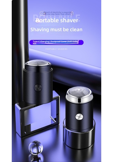 Erkek Elektrikli Tıraş Makinesi, Mini Taşınabilir Akıllı Siyah